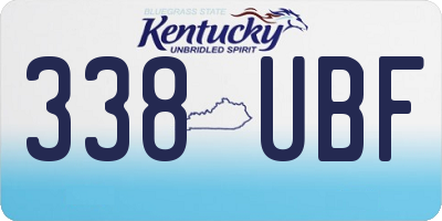 KY license plate 338UBF