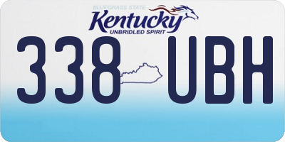KY license plate 338UBH