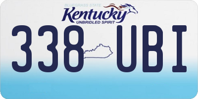 KY license plate 338UBI