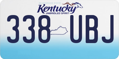 KY license plate 338UBJ