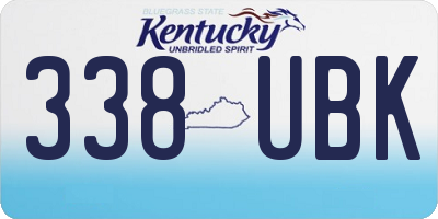 KY license plate 338UBK
