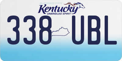 KY license plate 338UBL