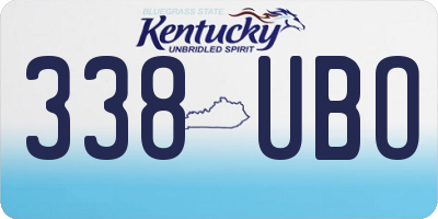 KY license plate 338UBO