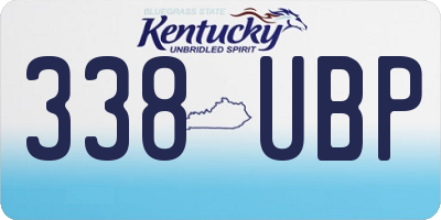 KY license plate 338UBP