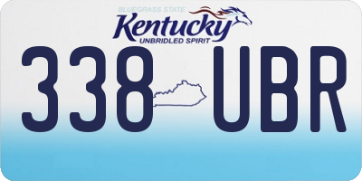 KY license plate 338UBR