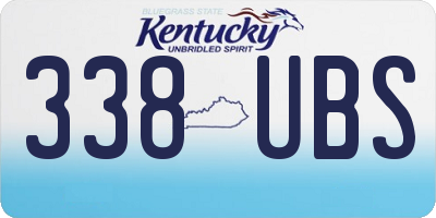KY license plate 338UBS