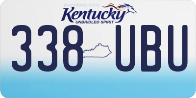 KY license plate 338UBU