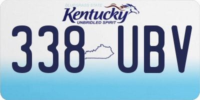 KY license plate 338UBV