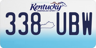 KY license plate 338UBW