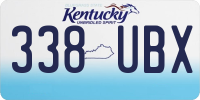 KY license plate 338UBX