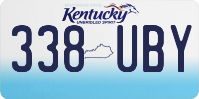 KY license plate 338UBY