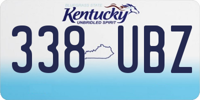 KY license plate 338UBZ