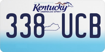 KY license plate 338UCB