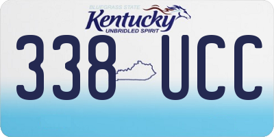 KY license plate 338UCC