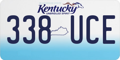 KY license plate 338UCE