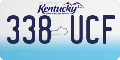 KY license plate 338UCF