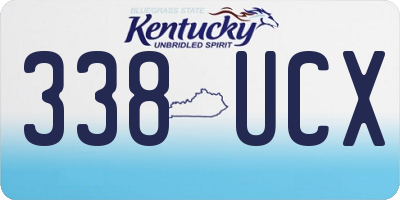 KY license plate 338UCX