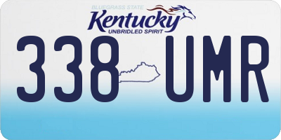 KY license plate 338UMR