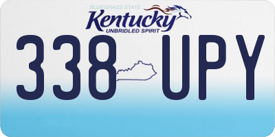 KY license plate 338UPY