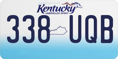 KY license plate 338UQB