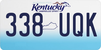 KY license plate 338UQK