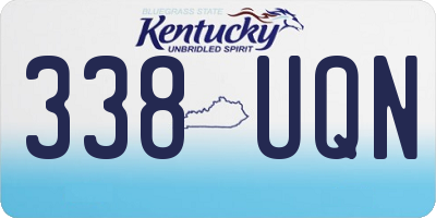 KY license plate 338UQN