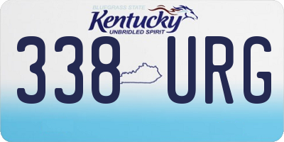 KY license plate 338URG