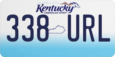 KY license plate 338URL