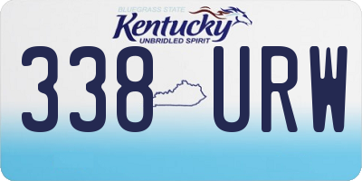 KY license plate 338URW