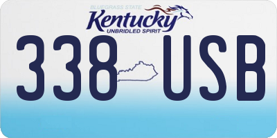 KY license plate 338USB