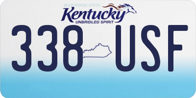 KY license plate 338USF