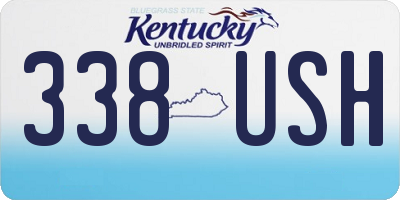 KY license plate 338USH