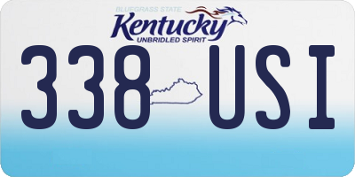 KY license plate 338USI