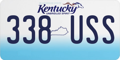 KY license plate 338USS