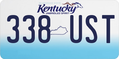 KY license plate 338UST
