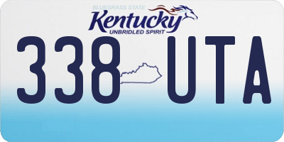 KY license plate 338UTA