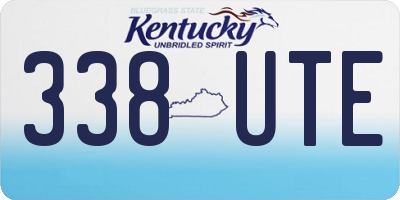 KY license plate 338UTE