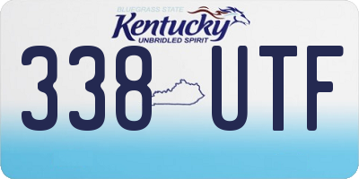 KY license plate 338UTF