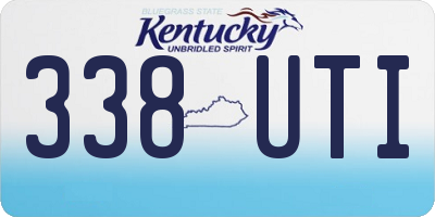 KY license plate 338UTI