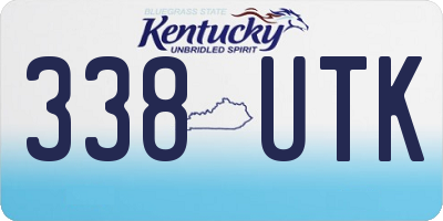 KY license plate 338UTK