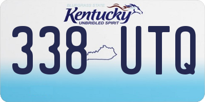 KY license plate 338UTQ