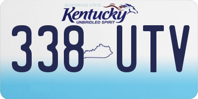 KY license plate 338UTV