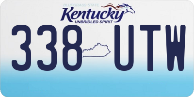 KY license plate 338UTW