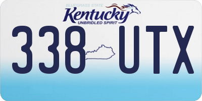 KY license plate 338UTX