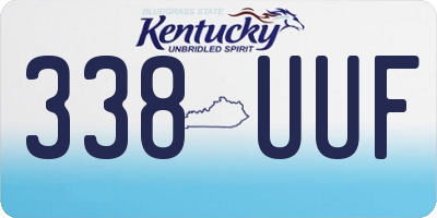 KY license plate 338UUF