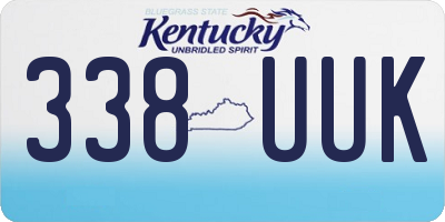 KY license plate 338UUK