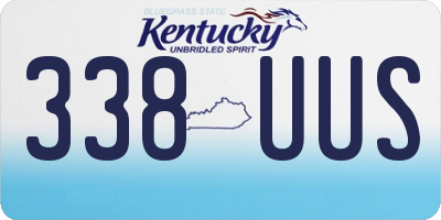KY license plate 338UUS