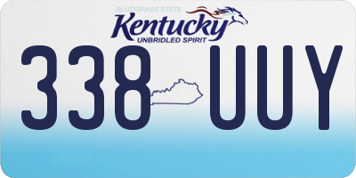 KY license plate 338UUY