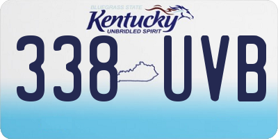 KY license plate 338UVB