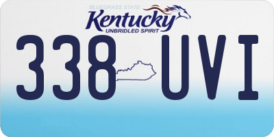 KY license plate 338UVI